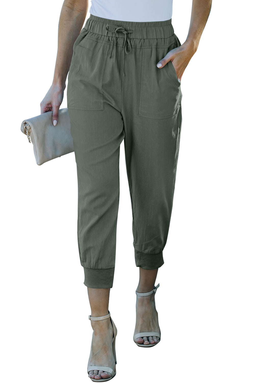 Gray Causal Pockets Pants