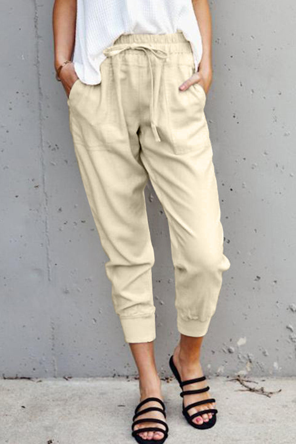 Gray Causal Pockets Pants