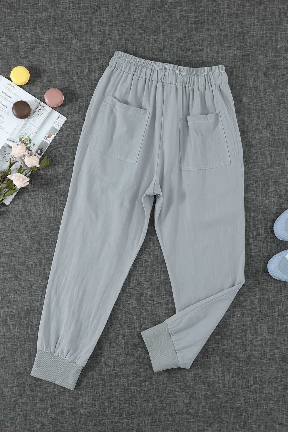 Gray Causal Pockets Pants