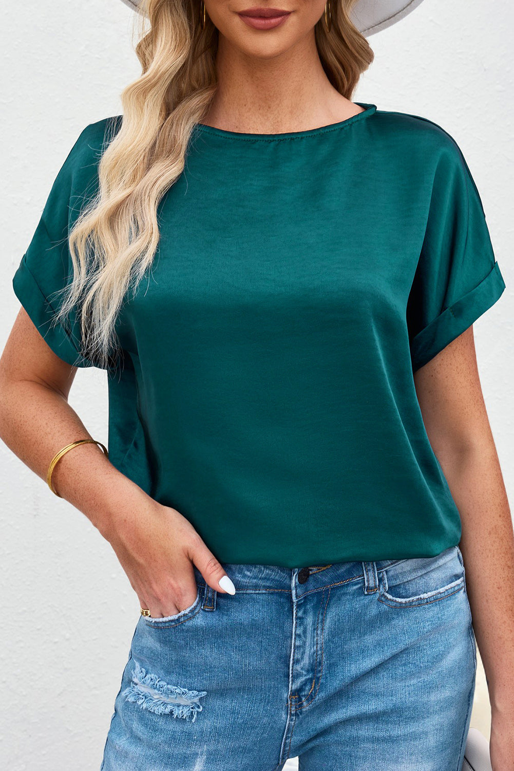 Solid Color Short Sleeve T Shirt