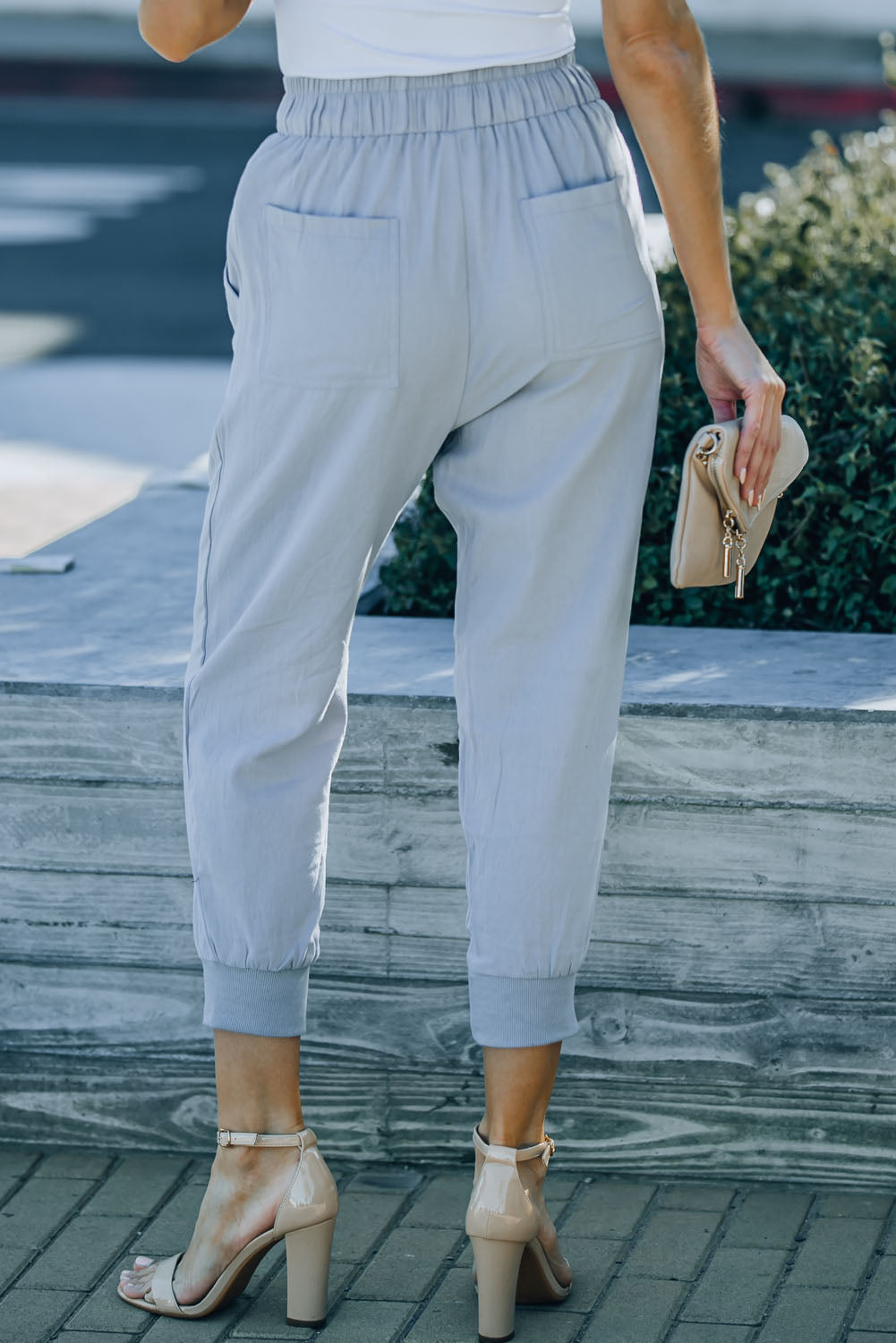 Gray Causal Pockets Pants