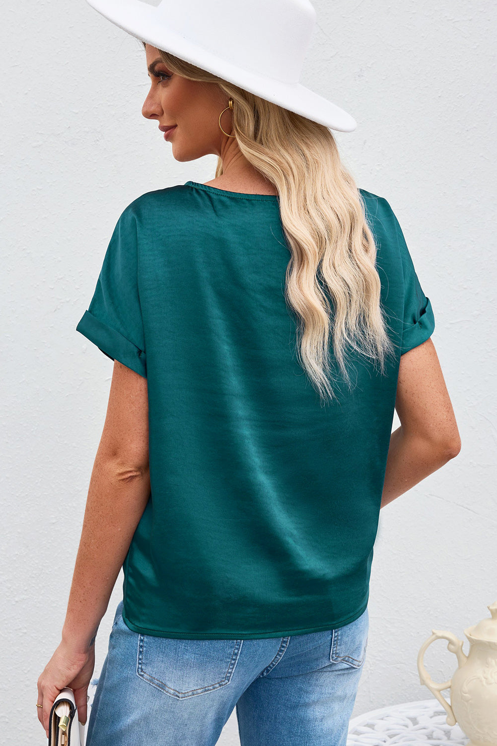 Solid Color Short Sleeve T Shirt