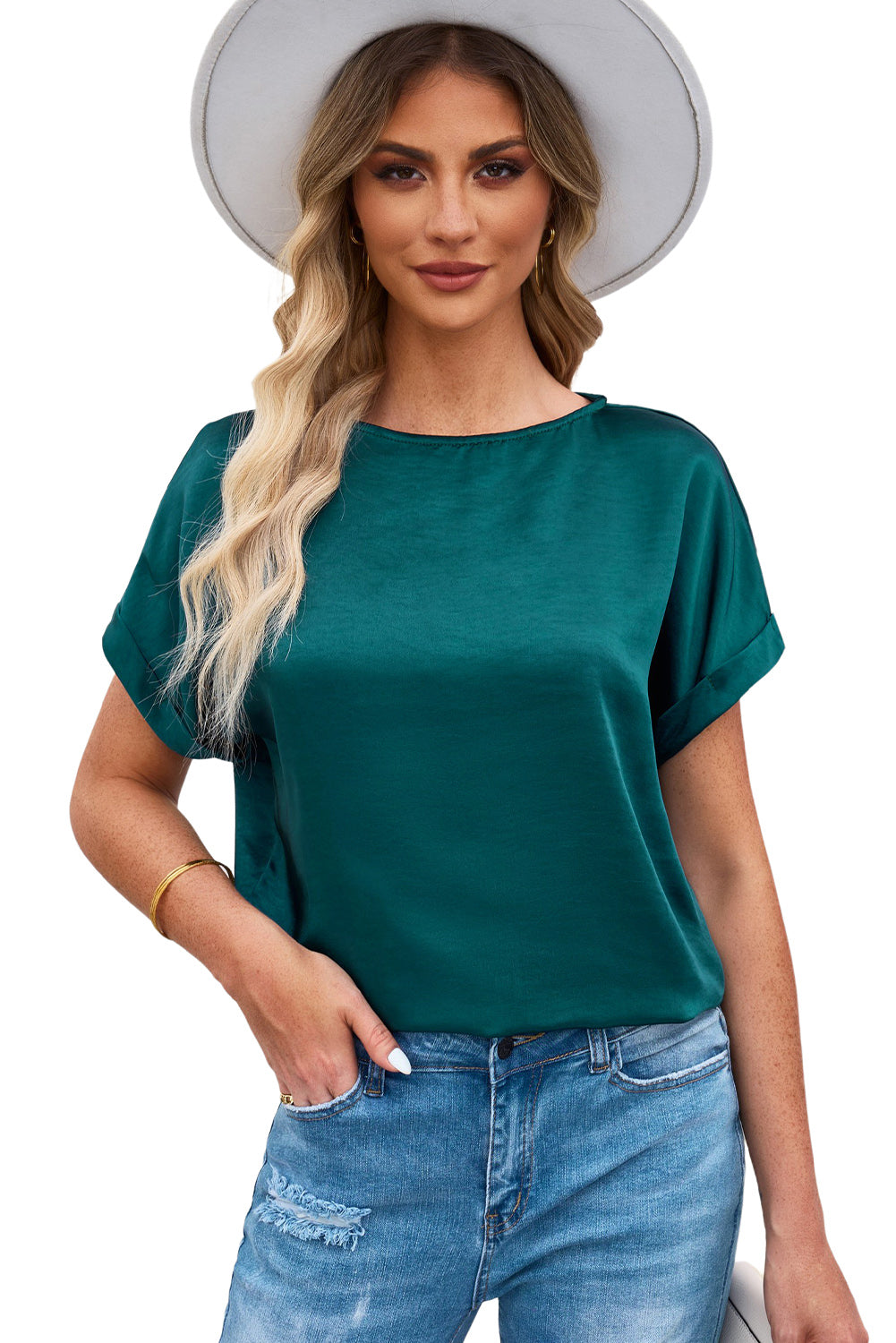 Solid Color Short Sleeve T Shirt