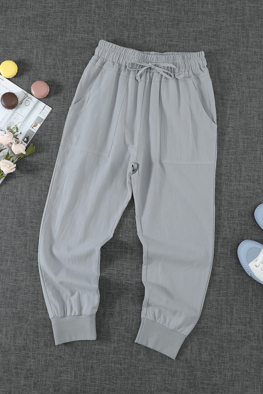 Gray Causal Pockets Pants