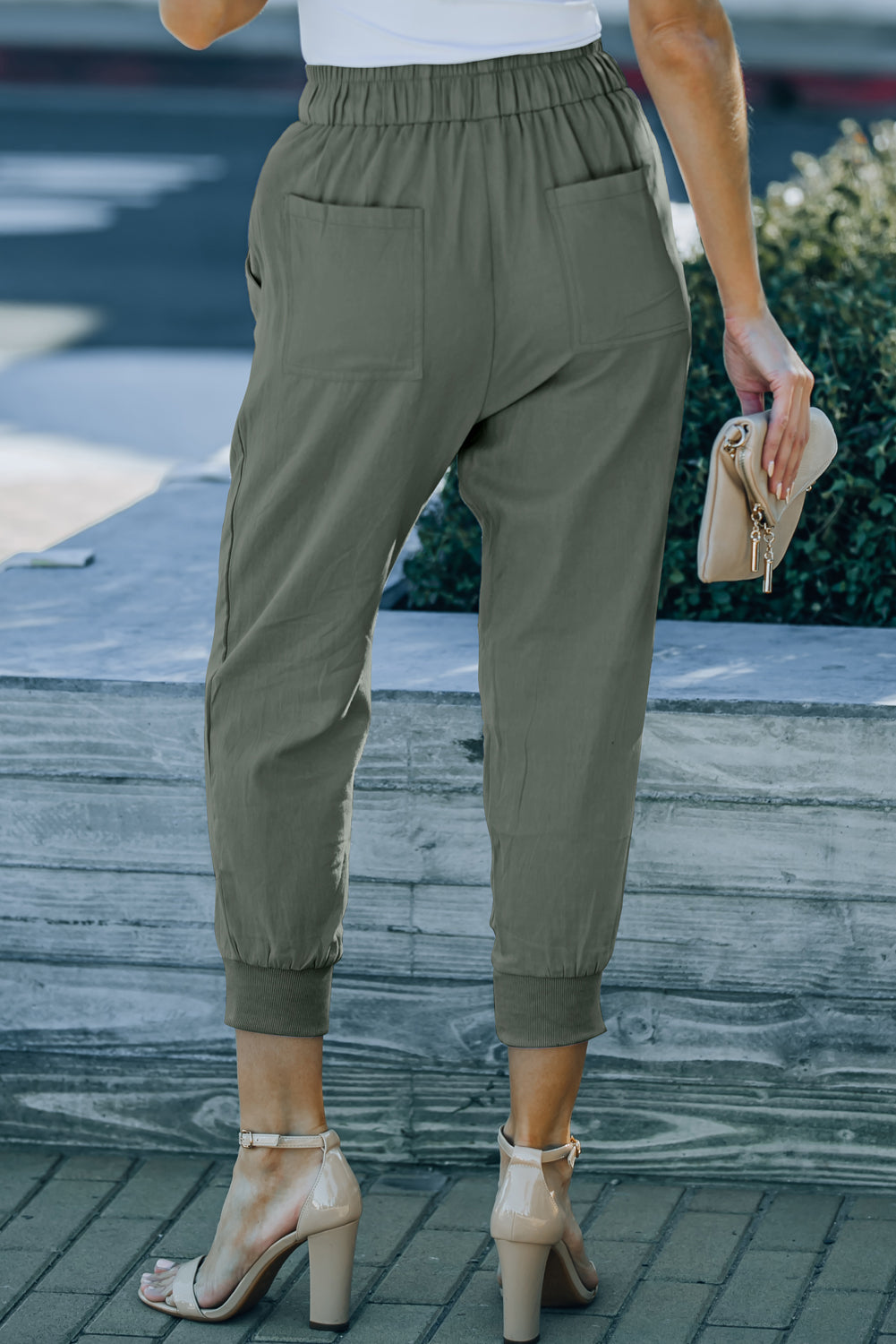 Gray Causal Pockets Pants